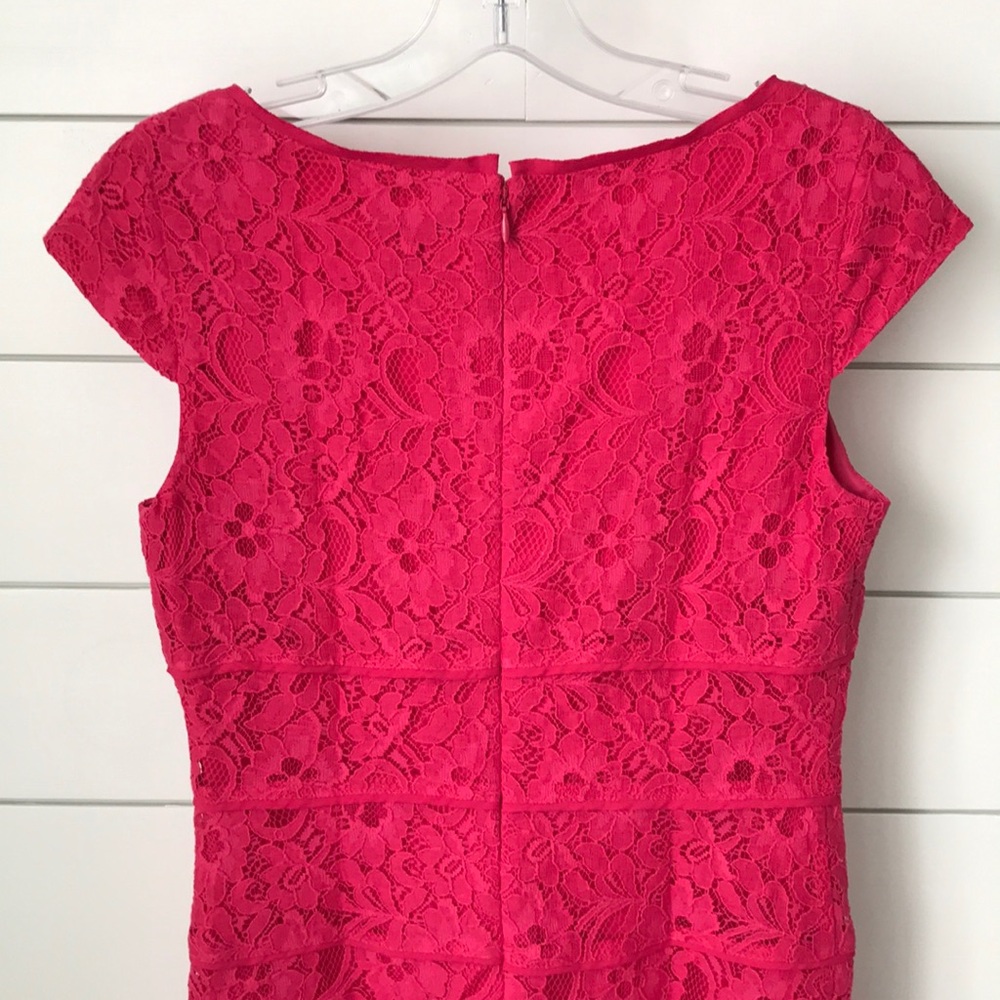 0 Ann Taylor Dark Pink Dress (MSRP $158) - Picture 7 of 9